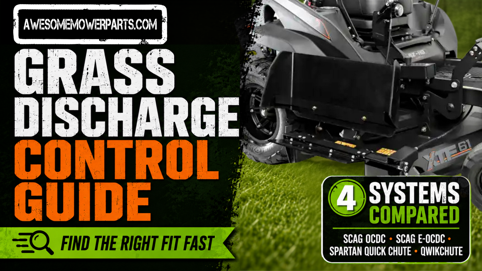 Grass Discharge Control Guide: SCAG OCDC vs E-OCDC vs Spartan Quick Chute vs Qwikchute