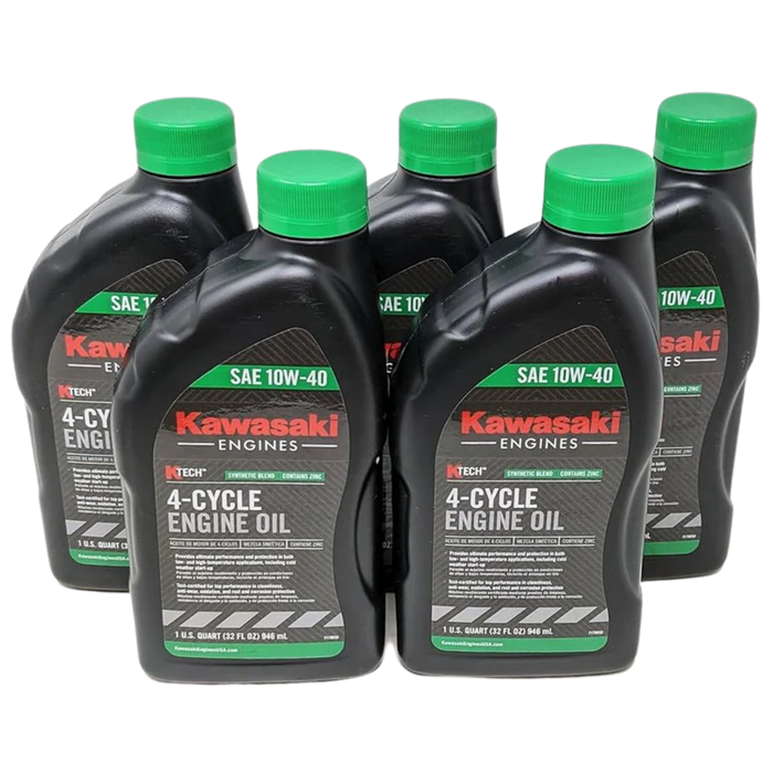 Pack of 5 Kawasaki 99969-6296 Genuine OEM K-Tech SAE 10W-40 4-Cycle Engine Oil