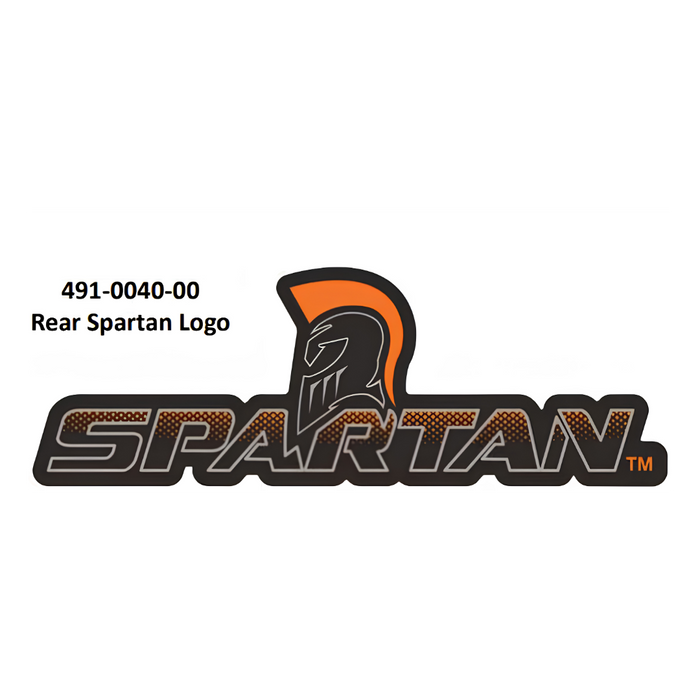 Spartan Mowers 491-0040-00 Rear Chassis Decal Rear Spartan Logo OEM