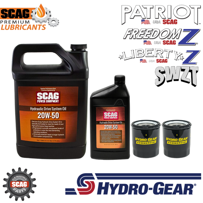 Scag Hydraulic Oil Change Kit - Patriot - Freedom Z - SWZT - Liberty Z (with Hydro-Gear transmissions)
