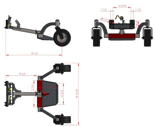 Swivel Wheel Sulky Lift & Latch