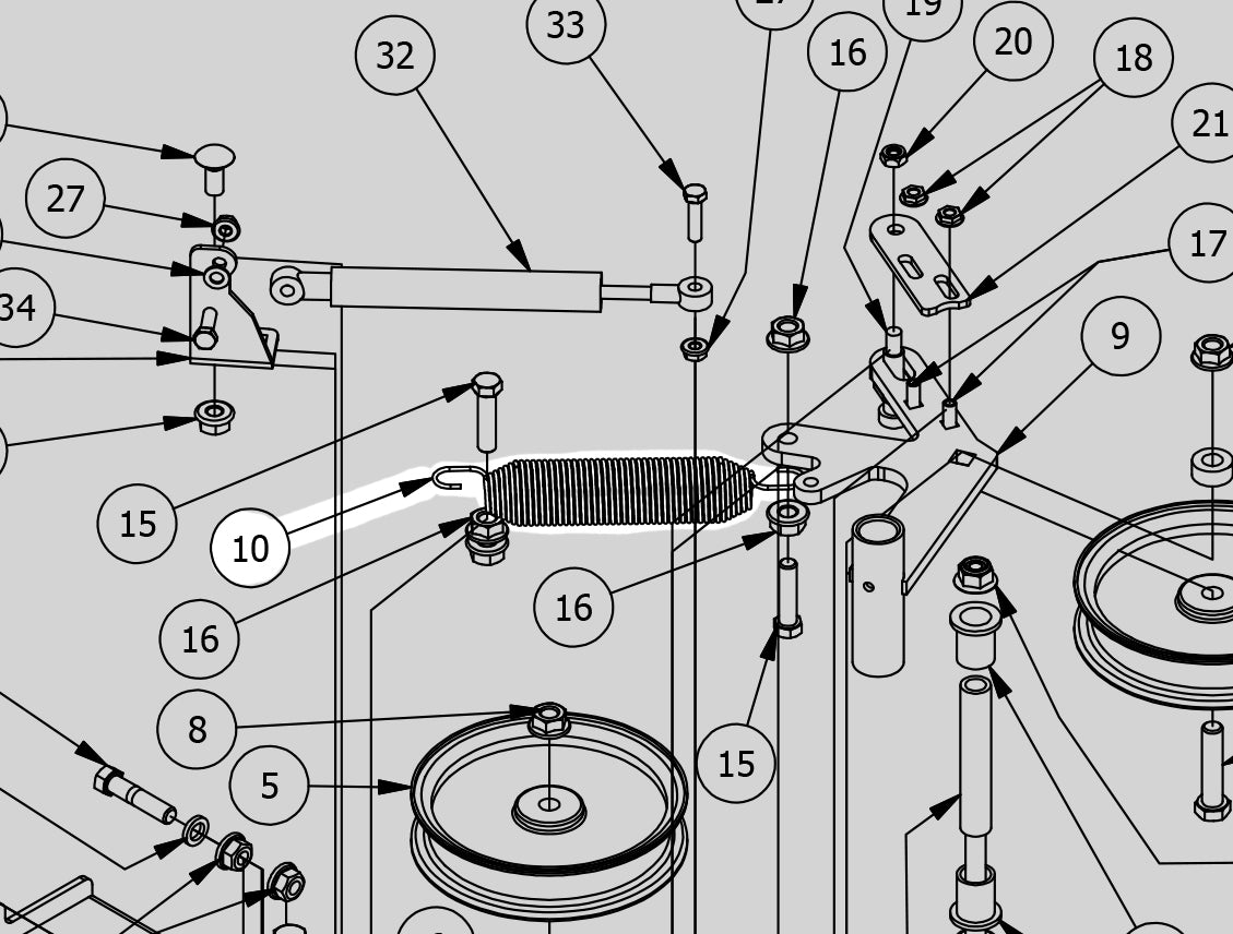 Spartan Deck / Pump Idler Spring