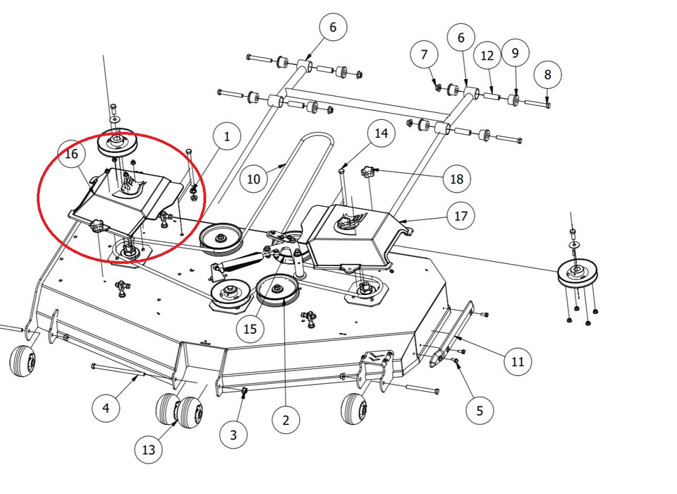 Spartan Mowers 414-0019-00 Right Pulley Cover RZ RT SRT KG Pro HD 48 54-Inch Decks Zero Turn